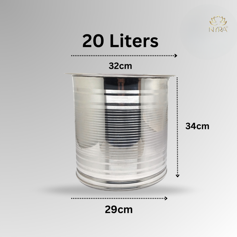 Stainless Steel Atta Storage Container/Box/Drum/Pawali with Airtight Lid – Storage Container