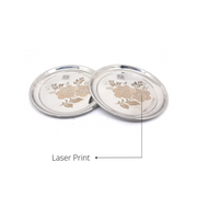 Stainless Steel Quarter Plate/Stainless Steel Flower Design Lazer Print/ – Kitchen Utensil