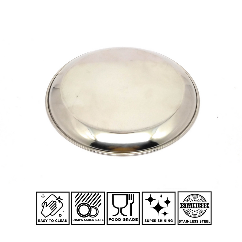 Stainless Steel Plates Set -  Heavy Gauge Quarter Plates