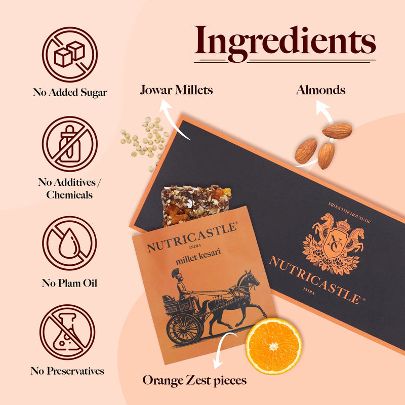 NutriCastle Chickpea & Millet Kesari Combo - Protein Rich Indian Snack Mix