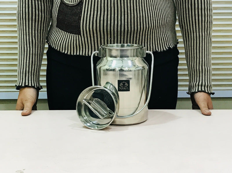 Premium Stainless Steel Milk & Oil Container with Lid  – Storage Container