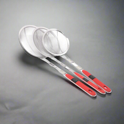 Stainless Steel Deep Fry Set with U-Shape Wooden Handle Jhara/Mesh/Wire/Skimmer/Puri Strainer for Kitchen – Deep Fry Skimmer