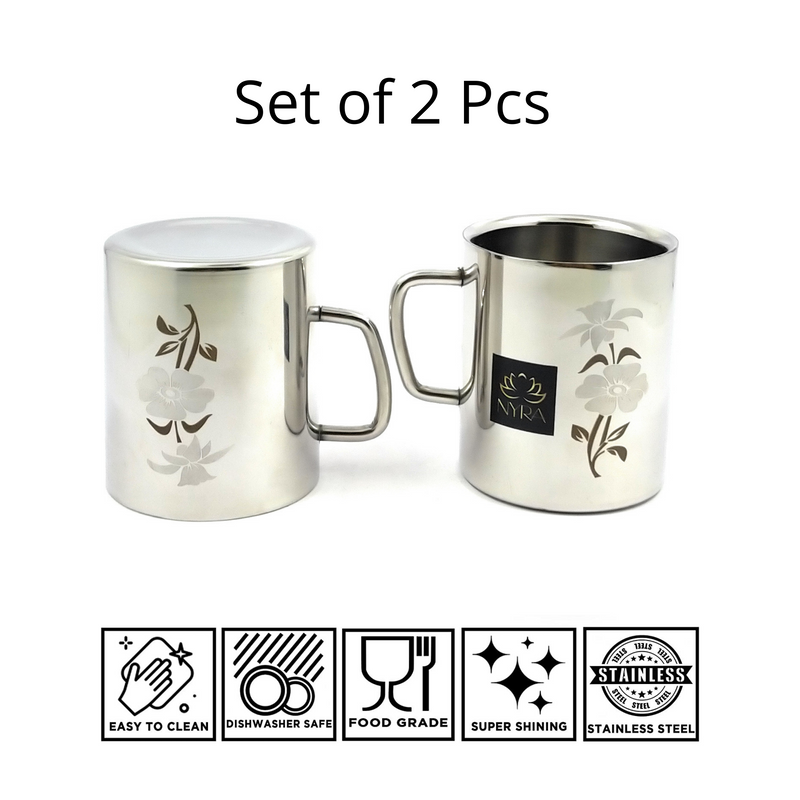 Stainless Steel Double-walled Mug/Cup Set – Coffee Mug
