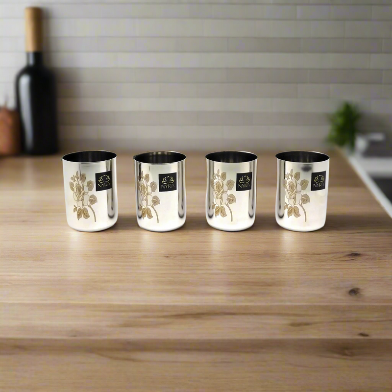 Stainless Steel Tumbler/Glass Set – Drinking Tumbler