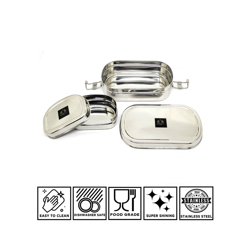 Stainless Steel Rectangular Lunch Box – Storage Container