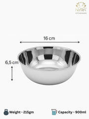 Stainless Steel Round Mixing & Serving Bowl – Serving Bowl