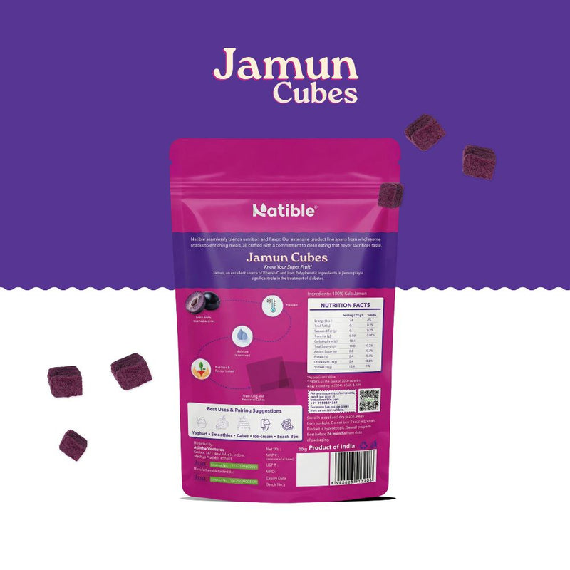 Natible Jamun Freeze Dried – Naturally Fruity Snack