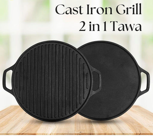 2-in-1 Cast Iron Dosa Tawa & Grill – Dosa Tawa
