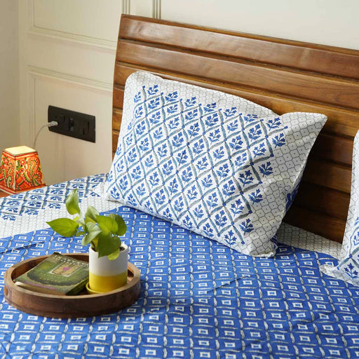 local-kala-basant-blue-single-bed-bedsheet-60x90-inches