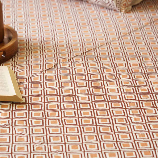 local-kala-rhombus-orange-flat-i-fitted-bedsheet-90x108-inches