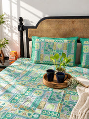 local-kala-abstract-green-flat-i-fitted-bedsheet-90x108-inches
