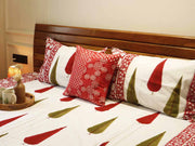 local-kala-red-pine-hand-block-bedsheet-108x108-inches