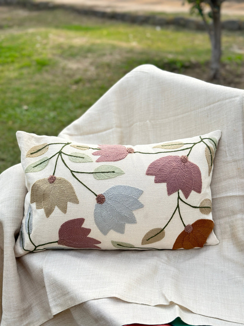 nurture-india-lotus-lumbar-pillow-cover