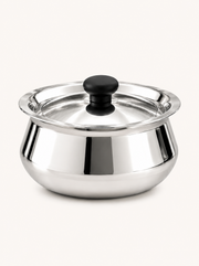 nyra-kitchenware-stainless-steel-serving-handi-with-lid-glossy-mirror-finish-serving-pot-curry-gravy-dal-sabzi-rice-biryani-serving-bowl-easy-grip-knob