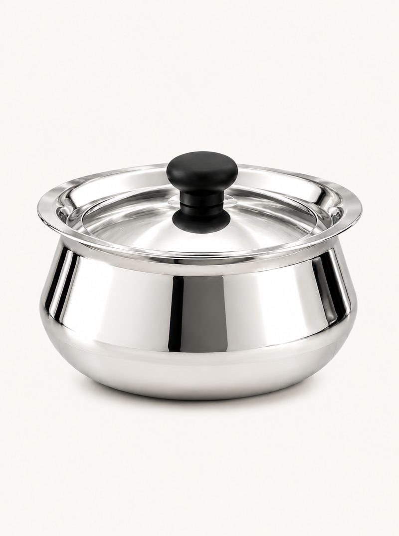 nyra-kitchenware-stainless-steel-serving-handi-with-lid-glossy-mirror-finish-serving-pot-curry-gravy-dal-sabzi-rice-biryani-serving-bowl-easy-grip-knob