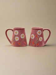 Nurture India Garden Bloom Mug Pink Floral Design 12-oz