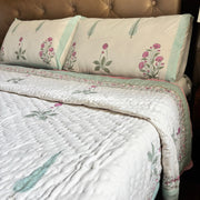 aenak-light-purple-floral-handblock-bedsheet-quilt-combo-set