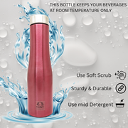Premium Stainless Steel Pink Fridge/Refrigerator Water Bottle – Water Bottle