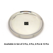 Stainless Steel Plates Set -  Heavy Gauge Quarter Plates