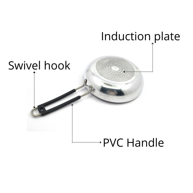Aluminum Induction Fry Pan with Stainless-steel lid 