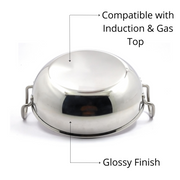 Stainless Steel Induction-base Kadhai/Wok