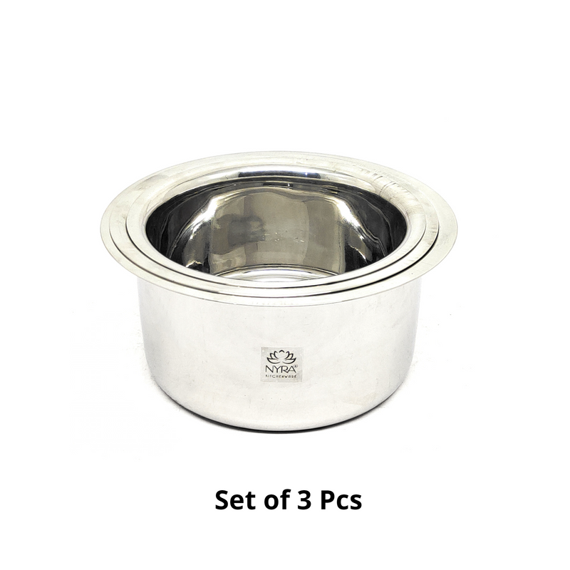 Premium Stainless Steel Tope Set (3-Piece) for All Cooktops – Kitchen Utensil