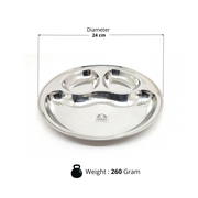 Stainless Steel Partition Plate – Kitchen Utensil