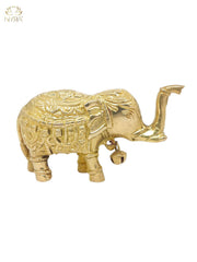 Handcrafted Pure Brass Elephant Figurine with Bell – Kitchenware