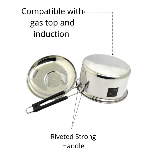 Stainless Steel Saucepan with Lid and PVC – Saucepan
