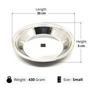 Stainless Steel Solid Parat for Dough/Flour Kneading - Heavy Gauge Atta Parat – Kitchen Utensil