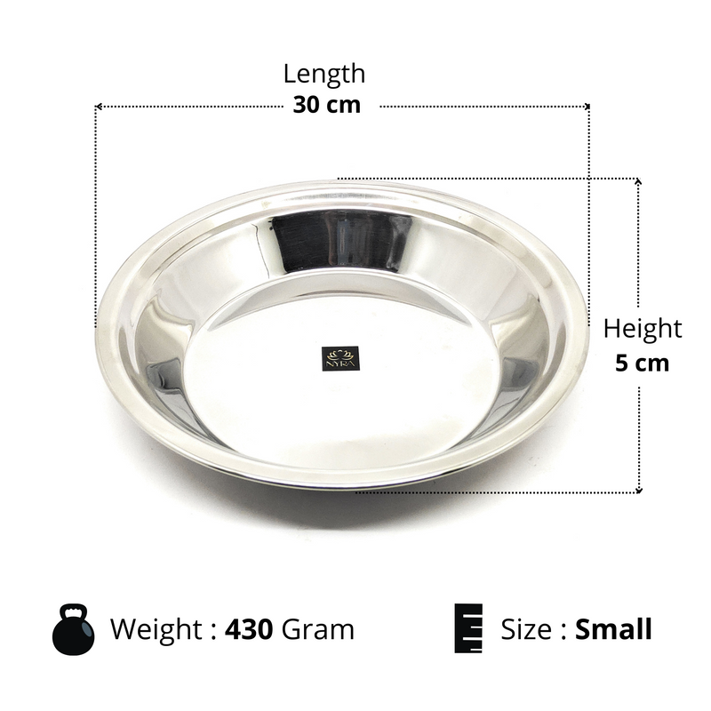 Stainless Steel Solid Parat for Dough/Flour Kneading - Heavy Gauge Atta Parat – Kitchen Utensil