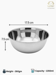 Stainless Steel Round Mixing & Serving Bowl – Serving Bowl