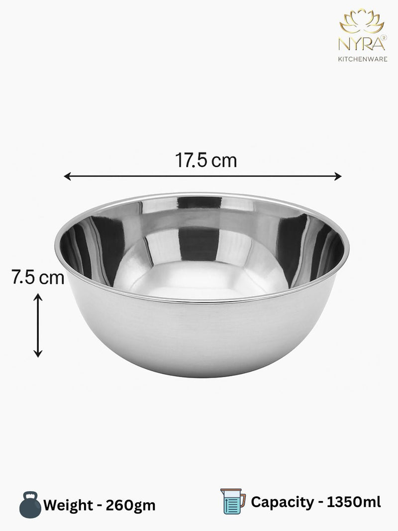 Stainless Steel Round Mixing & Serving Bowl – Serving Bowl