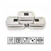 Stainless Steel Mini Rectangle Storage Box/Containers With Lid – Storage Container