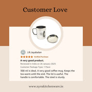 Stainless Steel Insulated Coffee Mug with Lid – Kitchen Utensil