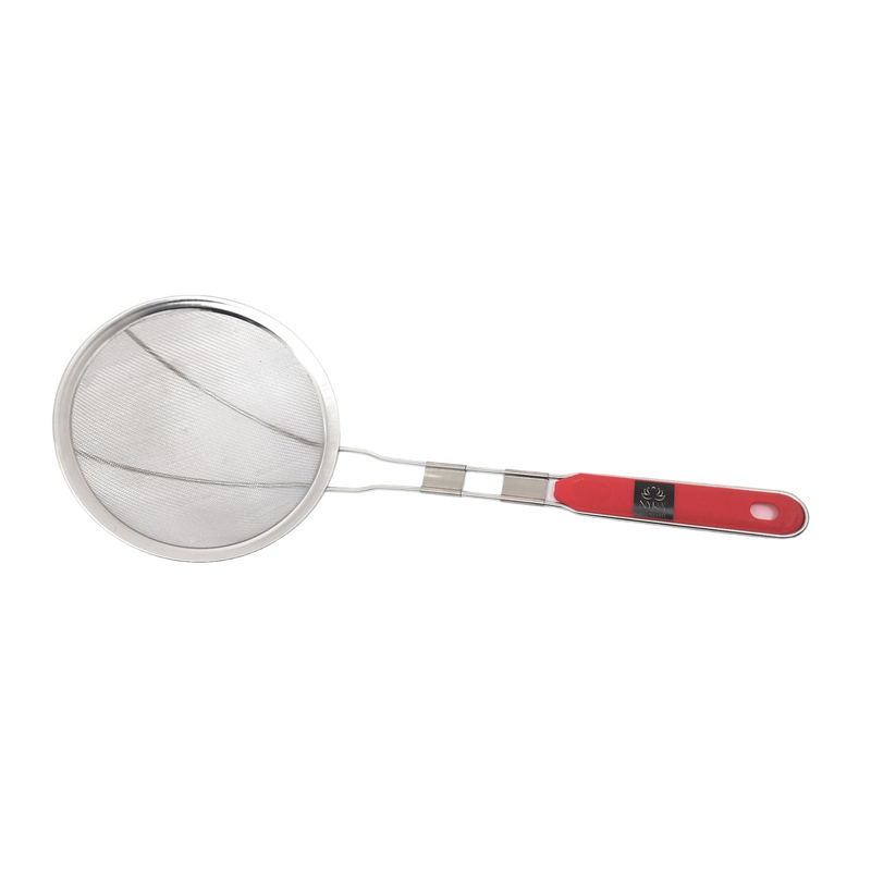 Stainless Steel Deep Fry Set with U-Shape Wooden Handle Jhara/Mesh/Wire/Skimmer/Puri Strainer for Kitchen – Deep Fry Skimmer