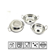 Stainless Steel Mini Serving Kadhai Set – Cooking Wok