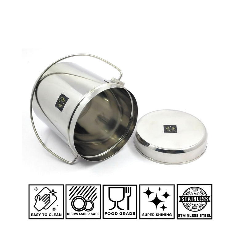 Stainless Steel Milk Pot with Lid (Dolchi/Barni) – Milk Pot