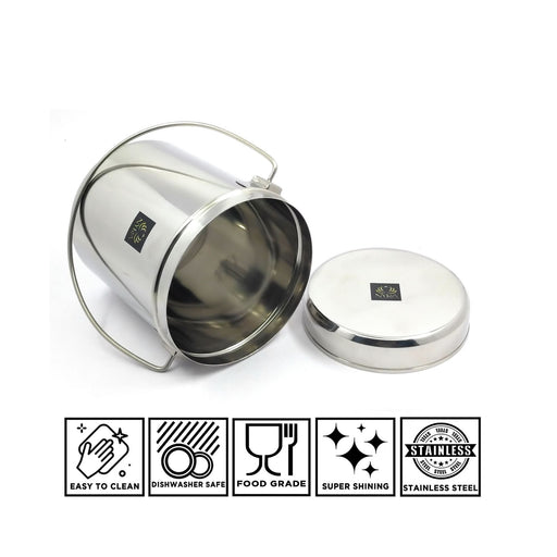 Stainless Steel Milk Pot with Lid (Dolchi/Barni) – Milk Pot