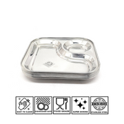 Stainless Steel 2-in-1 Snack Plate – Kitchen Utensil