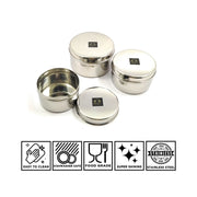Stainless-Steel Box Round Storage Container (Gol Dibbi/Dabba) – Storage Container
