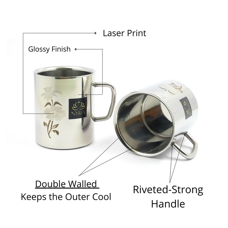 Stainless Steel Double-walled Mug/Cup Set – Coffee Mug