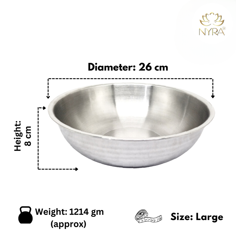 Triply Stainless Steel Extra Deep Kadhai Set– Cooking Kadhai