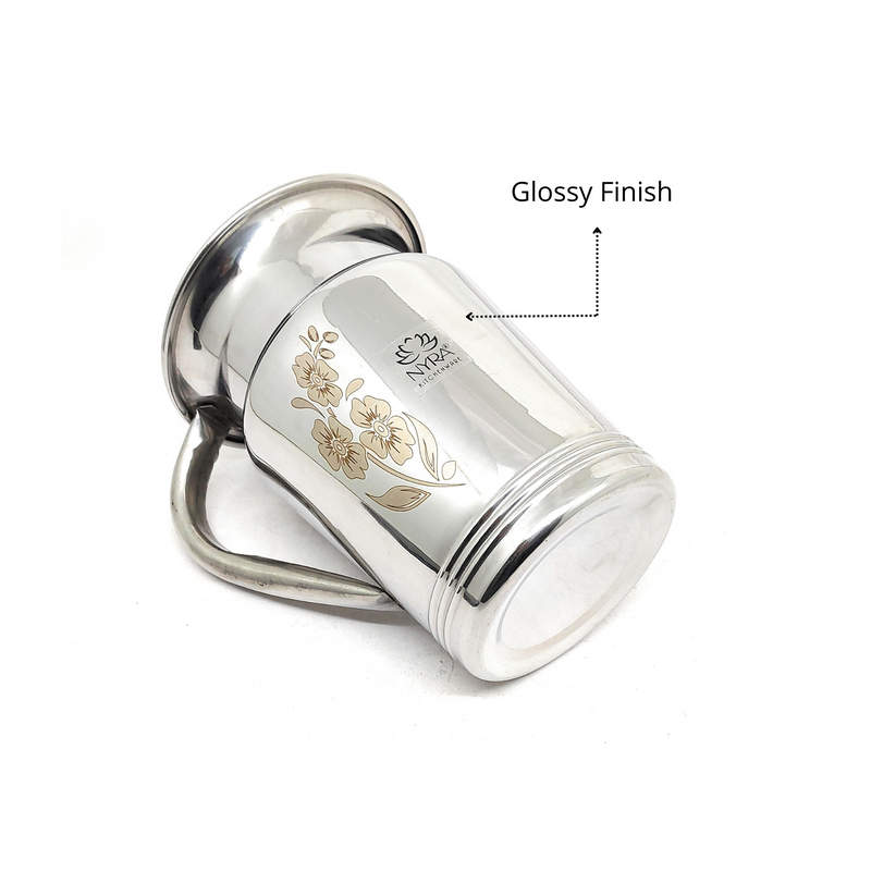 Stainless Steel Floral Lazer Jug – Kitchen Utensil
