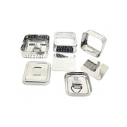  Stainless Steel Square Paneer Maker Set | Mould & Strainer with Top Press Lid