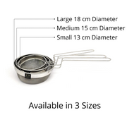 Stainless Steel Deep Fryer Strainer with Fine Mesh & Wire Handle – Kitchen Utensil