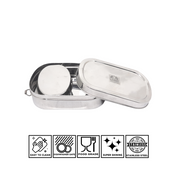 Stainless Steel Rectangle Lunch Box with 1 Small Box – Kitchen Utensil
