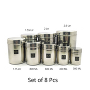 Stainless Steel Cylindrical Deep Storage Containers – Kitchenware