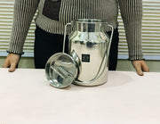 Premium Stainless Steel Milk & Oil Container with Lid  – Storage Container