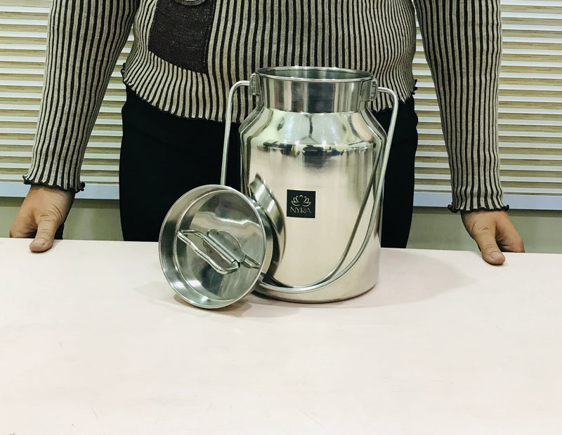 Premium Stainless Steel Milk & Oil Container with Lid  – Storage Container